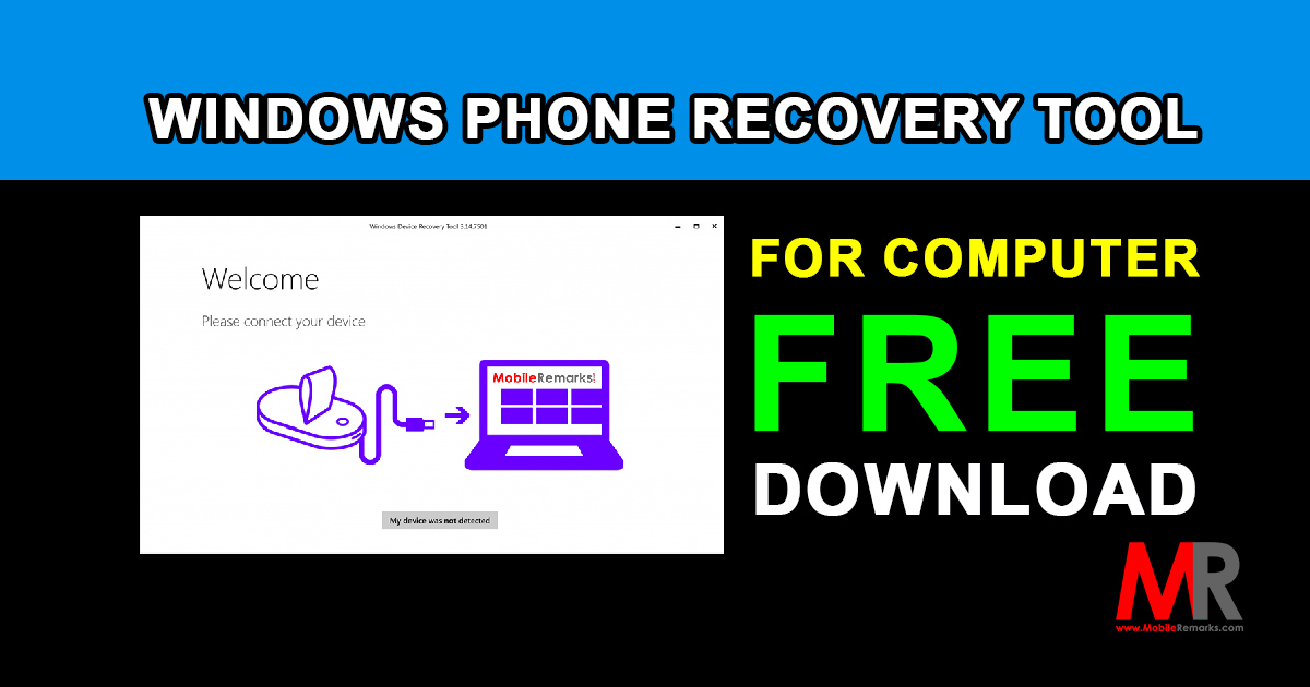Windows Phone Recovery Tool Download for Windows