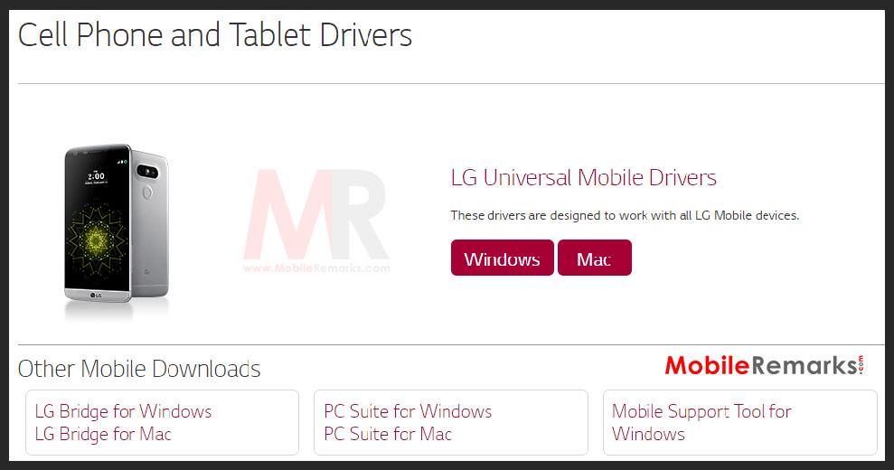 LG Universal Mobile Drivers