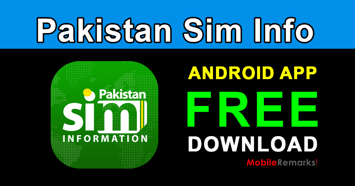 Pakistan Sim Information app free download