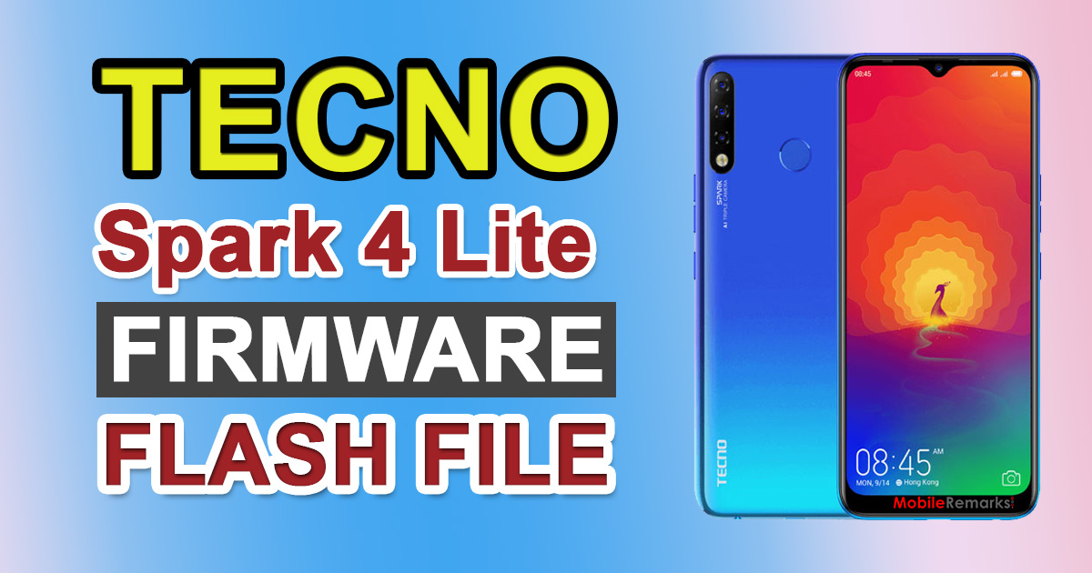 Tecno Spark 4 Lite BB4K Stock ROM (Firmware Flash File)